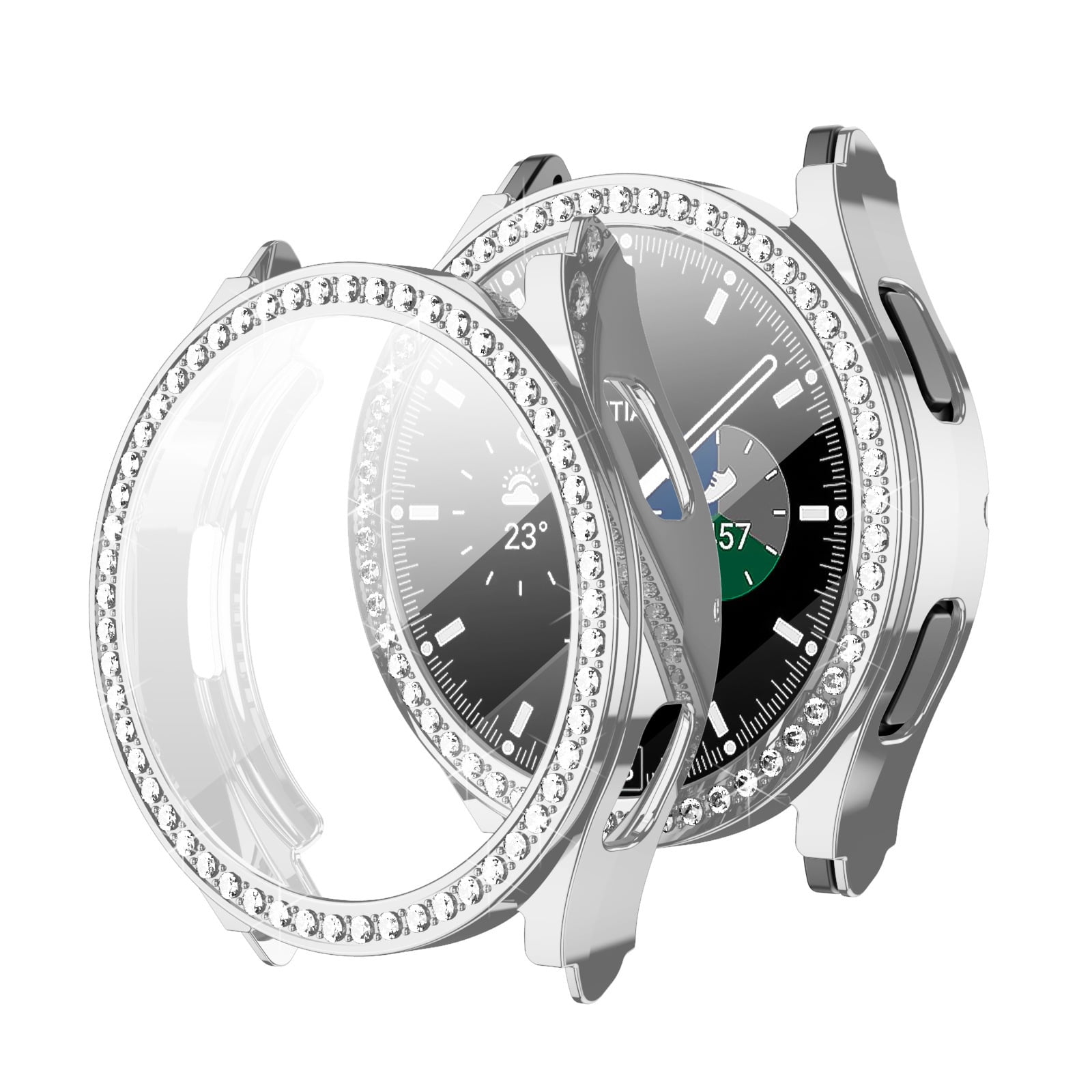 Haobuy Compatible with Samsung Watch 4 Screen Protector Case 44mm