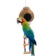 thumbnail image 4 of Juguetes de madera natural para loros, nido para loros, suministros para pájaros, casa para pájaros, escalera de cáscara de coco, escalera para trepar, juguete para pájaros, 4 of 7