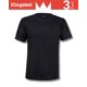 thumbnail image 3 of Camiseta Kingsted para hombre, manga corta, cuello redondo, negra (paquete de 3), 3 of 5