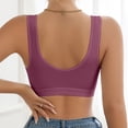 thumbnail image 5 of khonts,Women's Lace Front Hook Closure Bras Wireless Push up Bra No Padded Gathering Bralettes Purple M, 5 of 5
