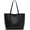 Black-plain, variant on Women's Soft Faux Leather Tote Shoulder Bag from, Big Capacity Tassel Handbag
