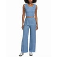 thumbnail image 3 of MARION womens  3pc Crinkle Cardigan Set, s, Blue, 3 of 4