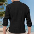 thumbnail image 5 of BLCHUNen Mens Long Sleeve Tee Shirts Pullover Cotton Button Workout Shirts Breathable Lightweight Casual Trendy Tops with Pocket, 5 of 9