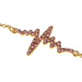 thumbnail image 4 of Brazalete de cristal Zulema cadena de oro rosa 18 cm, 4 of 8