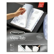 Wilson Jones View-Tab Transparent Index Dividers, 5-Tab, Rectangle, Letter, Clear -WLJ55066