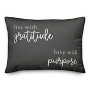 Creative Products Live WIth Gratitude Love With Purpose 20 x 14 Spun Poly Pillow
