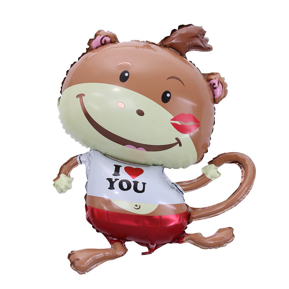 Monkey Foil Balloons Red Lips Monkey Mylar Balloon Lovely Kids Toy for
