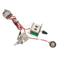 thumbnail image 1 of Electric Guitar Metallic Wiring Harness Prewired Kit 3 Way Switch Pots Set, 1 of 7