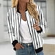 thumbnail image 1 of Ailaofu Womens Zip up Sweatshirt Jacket Stand Collar Hoodless Outerwear Casual Print Long Sleeve Bomber Coat with Pocket Fall, 1 of 5