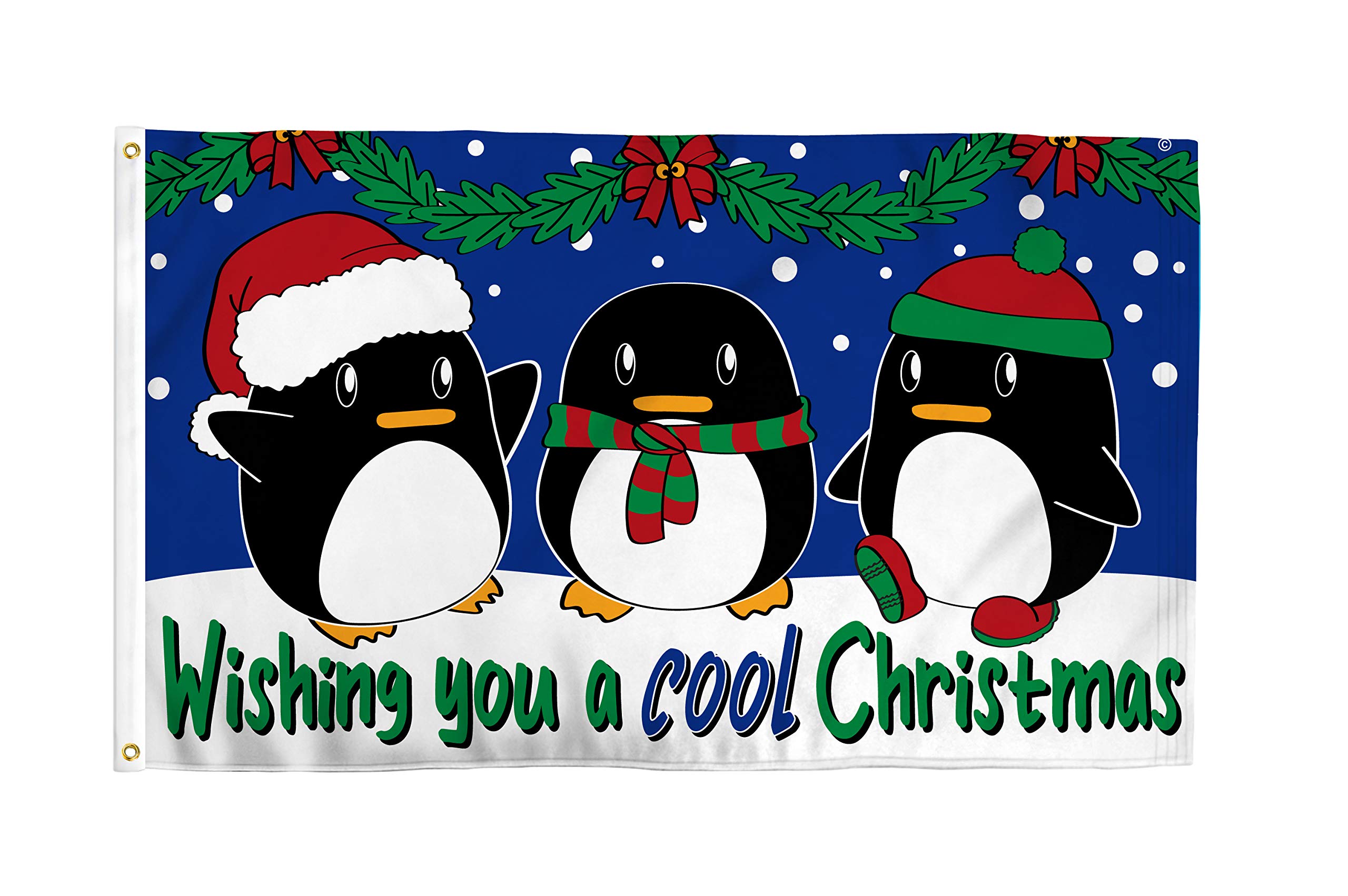 Cool Christmas 3x5 Ft Holiday Party Flag - Bold Vibrant Colors, UV