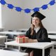thumbnail image 1 of Graduation Cap Banners Glitter Graduation Garland For Graduation Party Banners High School College Grad Party Supplies, 1 of 7