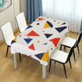 thumbnail image 4 of Yayeee Tablecloths 60" x 120" Rectangle Wrinkle Resistant Party Table Cover, White Geometric, 4 of 8