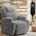 thumbnail image 3 of Homall Power Lift Recliner Chair with Massage for Living Room Recliner Chair for Elderly with Infinite Position Side Pocket and Saucer,Corduroy Gray, 3 of 7