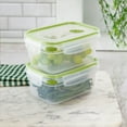 thumbnail image 3 of Sterilite 4.5 Cup Rectangle Ultra-Seal Food Storage Container, Green (6 Pack), 3 of 12