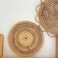 thumbnail image 4 of Rattan Wall Decor | Wall Baskets Decor Boho Flat 1PCS | Hanging Woven Wall Baskets | Rattan Round Wicker Baskets | Decorative Bohemian Flat Basket Wall Art | Handmade Rustic Wall Baskets, 4 of 8