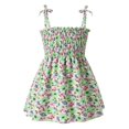 thumbnail image 3 of Kiijoy Girls Floral Strappy Dress Lightweight Summer Dress with Tie-Shoulder, Sizes 0-24 Months, 3 of 3