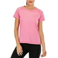 thumbnail image 4 of LELINTA Women's Plus Size Short Sleeve Women Quick Dry Slim Fit Yoga Tops Activewear Sports T-Shirt Pink/ Blue/ Grey, S-3XL, 4 of 7