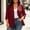 Wine, variant on Plus Size Blazers for Women Casual Work office 3/4 Sleeve Open Front Cardigan Suit Jacket Blazer with Pockets Wine XL(XL)