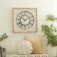 thumbnail image 2 of DecMode 29 In. White Farmhouse Wall Clock, 2 of 15