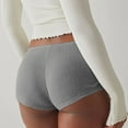 thumbnail image 3 of Cute Micro Pajamas Shorts for Women Low Rise Side Slit Pj Bottoms (Grey M), 3 of 5