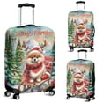 thumbnail image 2 of Merry Christmas Santa Reindeer Antlers Pomeranian Sleigh Xmas Winter Holiday Travel Luggage Cover Pom Dog Lover Gifts Suitcase Dust Protective Decor - 00023, 2 of 5