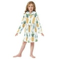 thumbnail image 6 of FORMRS Niños Bathrobe Unisex Hooded Robe Soft Plush Pajamas Sleepwear, Size 7-9T, Pineapple, 6 of 7