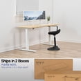 thumbnail image 6 of VIVO Manual 60” x 24” Stand Up Desk | Light Wood Table Top, White Frame, 6 of 9