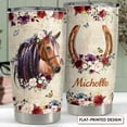 thumbnail image 2 of Personalized Horse Tumbler with Customized Name 20oz 30oz Tumbler with Lid Gift for Women Girl Animal Lover on Birthday Christmas, 2 of 6