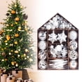 thumbnail image 4 of Conjunto de 73 adornos navideños colgantes con dijes, decoración para fiestas en interiores y exteriores, color plateado Plata, 4 of 8