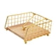 thumbnail image 2 of Organizador de servilletas con base de madera, soporte para servilletas de mesa, ideal para restaurantes y casas de campo. Oro, 2 of 9