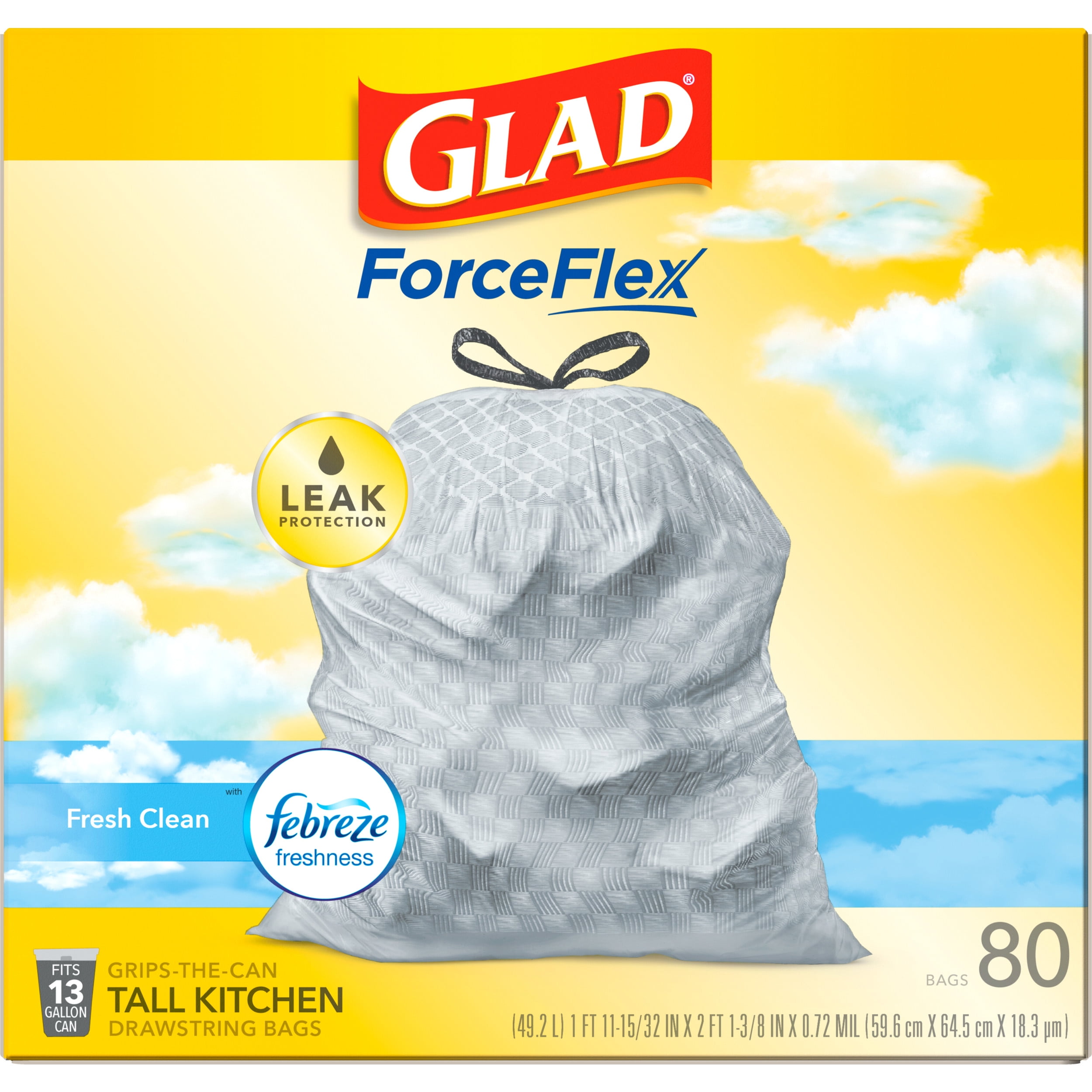 Kitchen ForceFlex MaxStrength™ XL Trash Bags Fresh Clean Scent