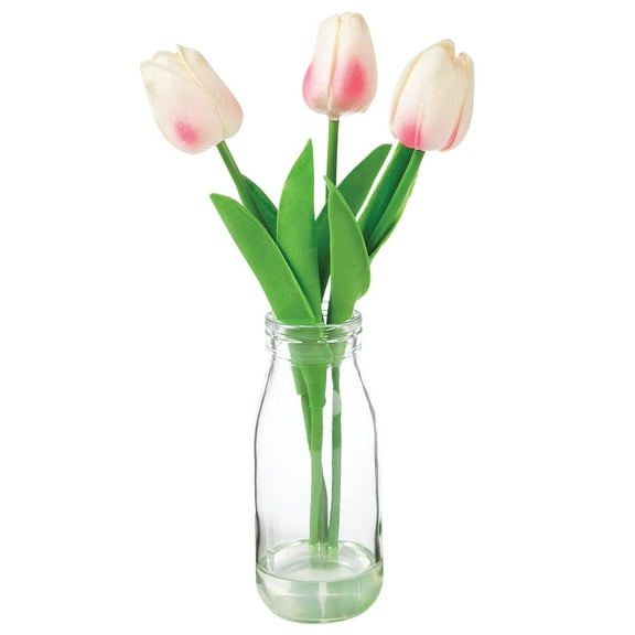 Tulips In Glass Vase by OakRidge
