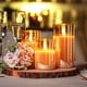 thumbnail image 5 of Velas sin llama Homemory de cristal ámbar con mando a distancia, 5 of 7