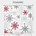 thumbnail image 3 of Winter Snowflake Christmas Bathroom Shower Curtain 71W by 71H Inch Snow Xmas Red Gray Holiday New Year Polyester Fabric 12 Plastic Hooks Waterproof Decor, 3 of 6