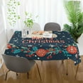 thumbnail image 3 of Yayeee Tablecloths 60" x 108" Rectangle Wrinkle Resistant Party Table Cover, Blue Christmas Santa, 3 of 8