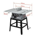 thumbnail image 3 of 1800W 10-Inch Professional Table Saw, 5000RPM Portable Jobside Table Saw with Stand & Push Stick for Woodworking Projects, Gray, 3 of 7