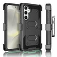 thumbnail image 2 of Galaxy S24 / S24 Plus Case, Samsung Galaxy S24 Holster Clip, Tekcoo [Tshell] Shock Absorbing [Coal Black] Secure Swivel Locking Belt Defender Heavy Full Body Kickstand Carrying Tank Armor Cases Cover, 2 of 7
