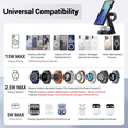 thumbnail image 2 of Geyo Magnetic Wireless Charger for Samsung, 3 in 1 Wireless Charger Station for Galaxy S26 Ultra/S25, Watch 8/7/6, Buds, Black (Adapter Not Included), 2 of 6