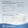 thumbnail image 6 of 10 in. Rough-In Tankless Elongated Bidet Toilet 1.28 GPF in White with Auto Flush, Foot Kick, Warm Water, Heated Seat  DV-1S0029R, 6 of 15
