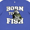 thumbnail image 4 of Inktastic Born to Fish Youth T-Shirt, 4 of 5