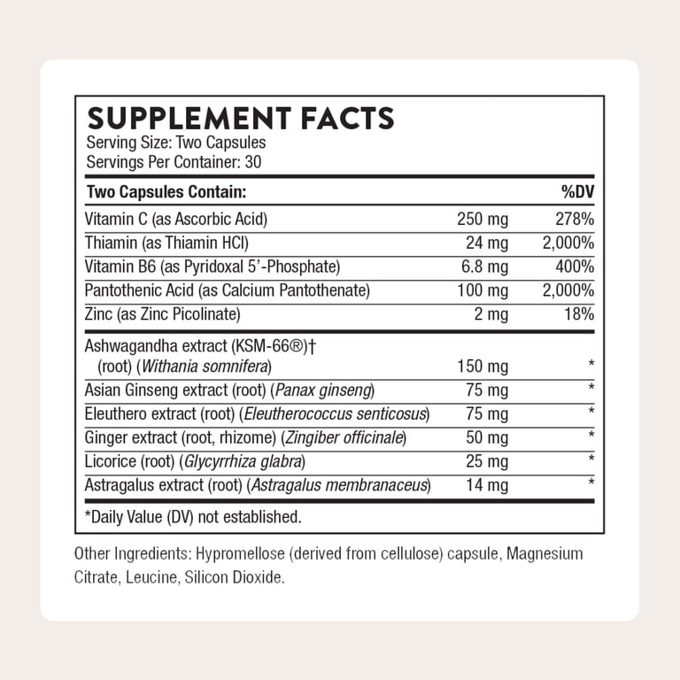 Thorne Stress Balance Adrenal Support, 60 Capsules photo 2