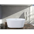 thumbnail image 2 of Aqua Eden VTDE563224BA 56-Inch Acrylic Freestanding Tub with Drain, Glossy White, 2 of 4