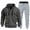 Dark Gray, variant on Sweatsuits for Men 2 Pcs Hoodie Men's Jogging Tracksuit Set Dark Gray L