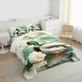 thumbnail image 3 of Homewish Rustic Wildlife Duck Queen Comforter Set for Adult, Lotus Flower Floral Bedding Sets, Vintage Western Theme Reversible Bedding Comforter Set, Microfiber Bedroom Decor, 3pcs, 3 of 8