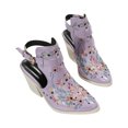 thumbnail image 2 of AXXD Women Purple Sandals Clearance Under $10 Summer Ladies Shoes Embroidered High Heel Closed Toe Sandals Casual Sandals, 2 of 9
