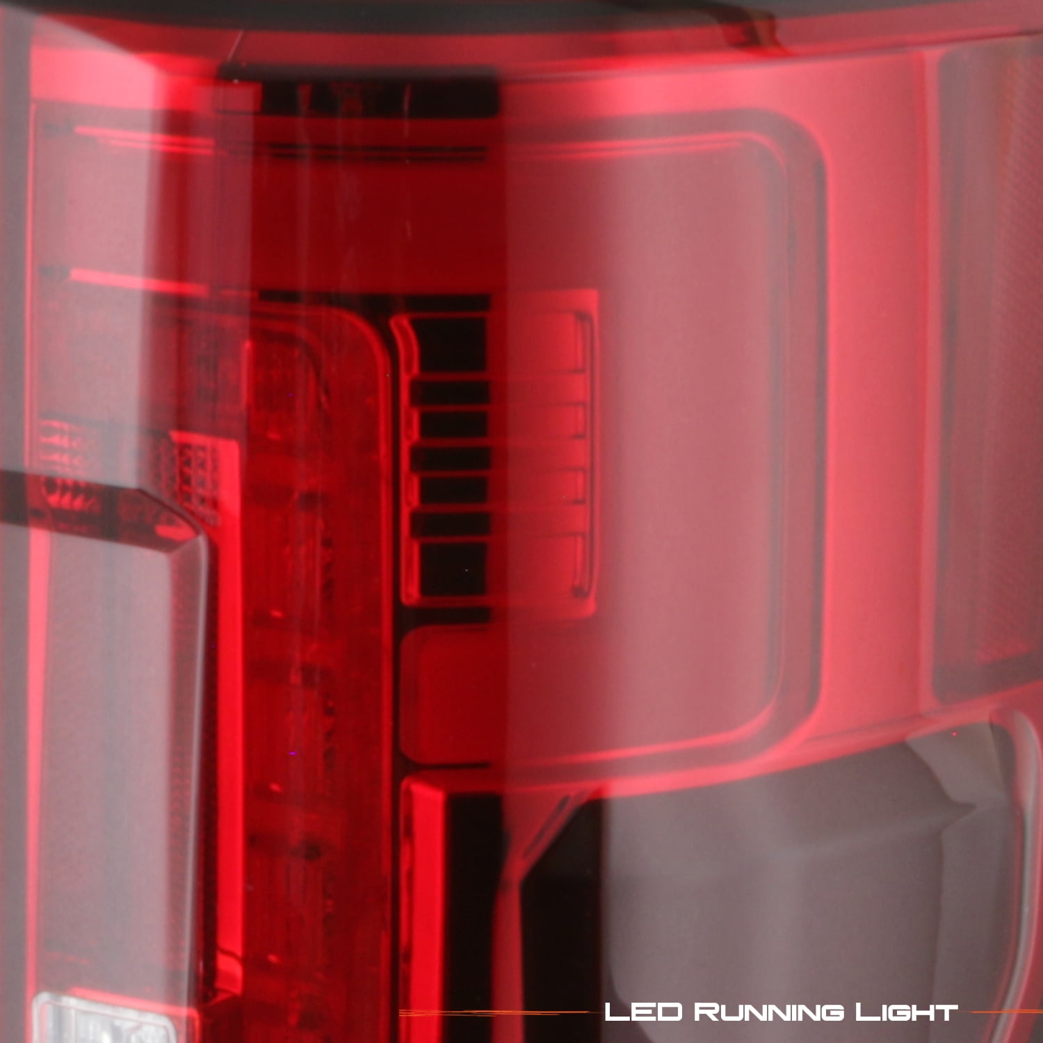 AKKON - Fits 2017-19 Ford F250 F350 F450 Super Duty LED Stripe Red Tail Brake Lights + Blind Spot Monitor