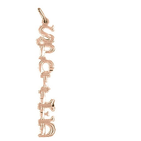 14K Rose Gold Saying Pendant - 40 mm
