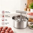 thumbnail image 4 of 2 PCS Stainless Steel 6 Hole Manual Meatball Maker Tool, Meatball Press Meatball Shaper, for Homemade Uniform Beef Pork Fish Balls, Practical Home Cooking Kitchen Gadget, Akmoler, 4 of 9