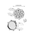 thumbnail image 3 of Shirt Button Covers Set of 2 Floral Rhinestone Faux Pearl Alloy, Clip-On Decorative Studs for Blouses, Cardigans, Cuff Buttons, 3 of 6