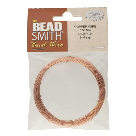 The Beadsmith Copper German Bead Wire Craft Wire 24 Gauge/.5mm (12 Metres / 39.3 Feet)